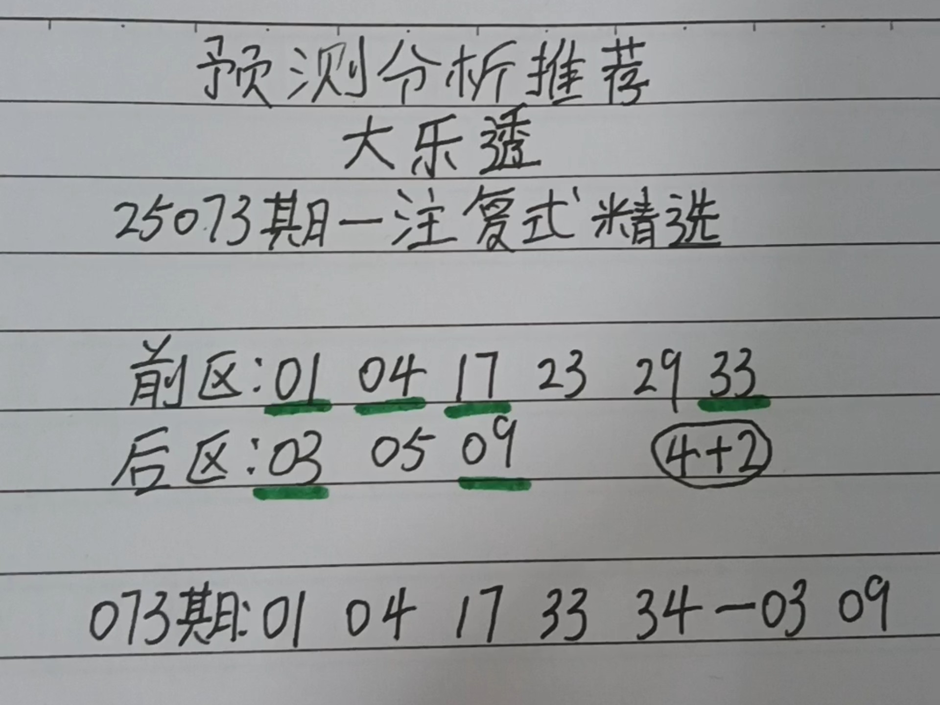 大乐透今天预测号码，揭秘未来开奖结果-第2张图片