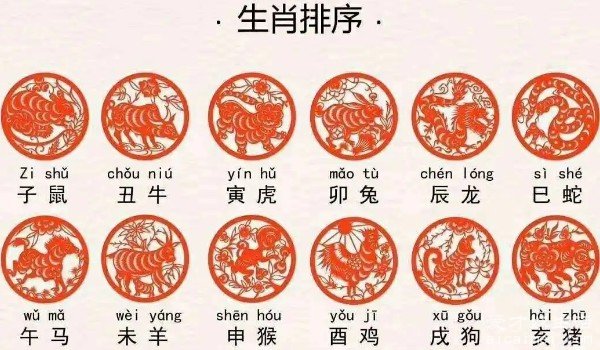 12生肖排列顺序表和年龄十二生肖排列顺序表