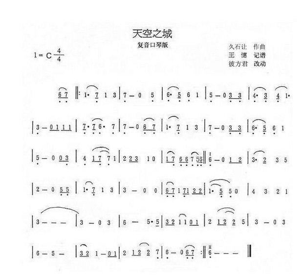 天空之城简谱下载天空之城简谱下载-第3张图片