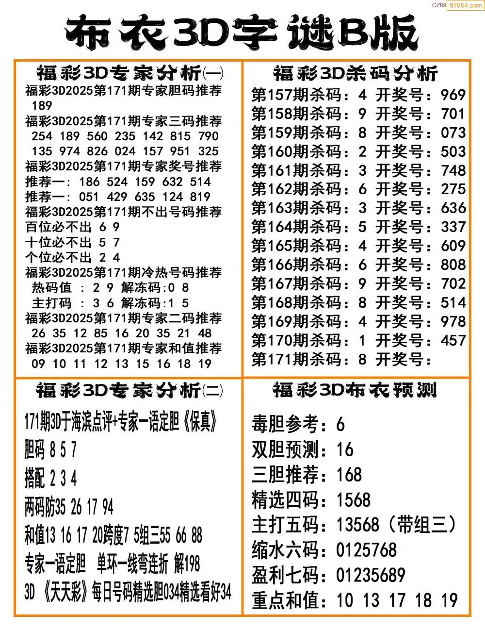 最新福彩3d字谜最新福彩3D字谜揭秘-第1张图片