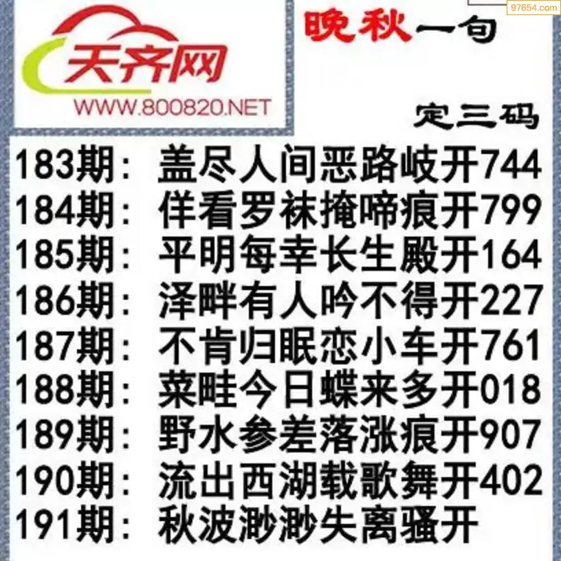 最新福彩3d字谜天气网最新福彩3D字谜揭秘-第1张图片