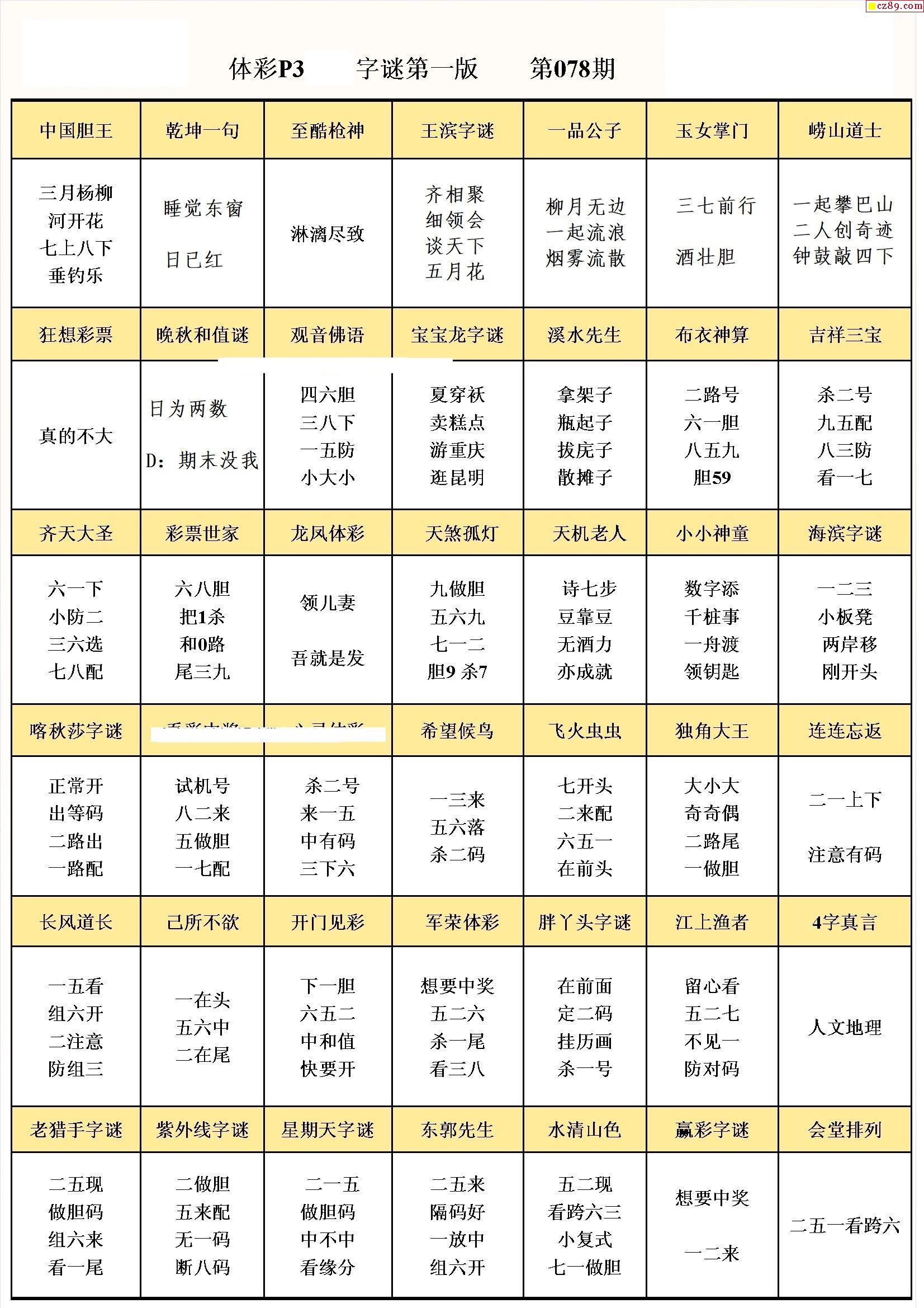 今日福彩全部字谜总汇牛彩网今日福彩全部字谜总汇-第2张图片