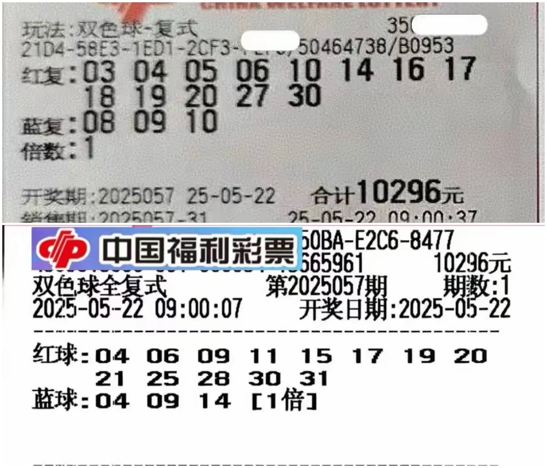双色球复式中奖计算表