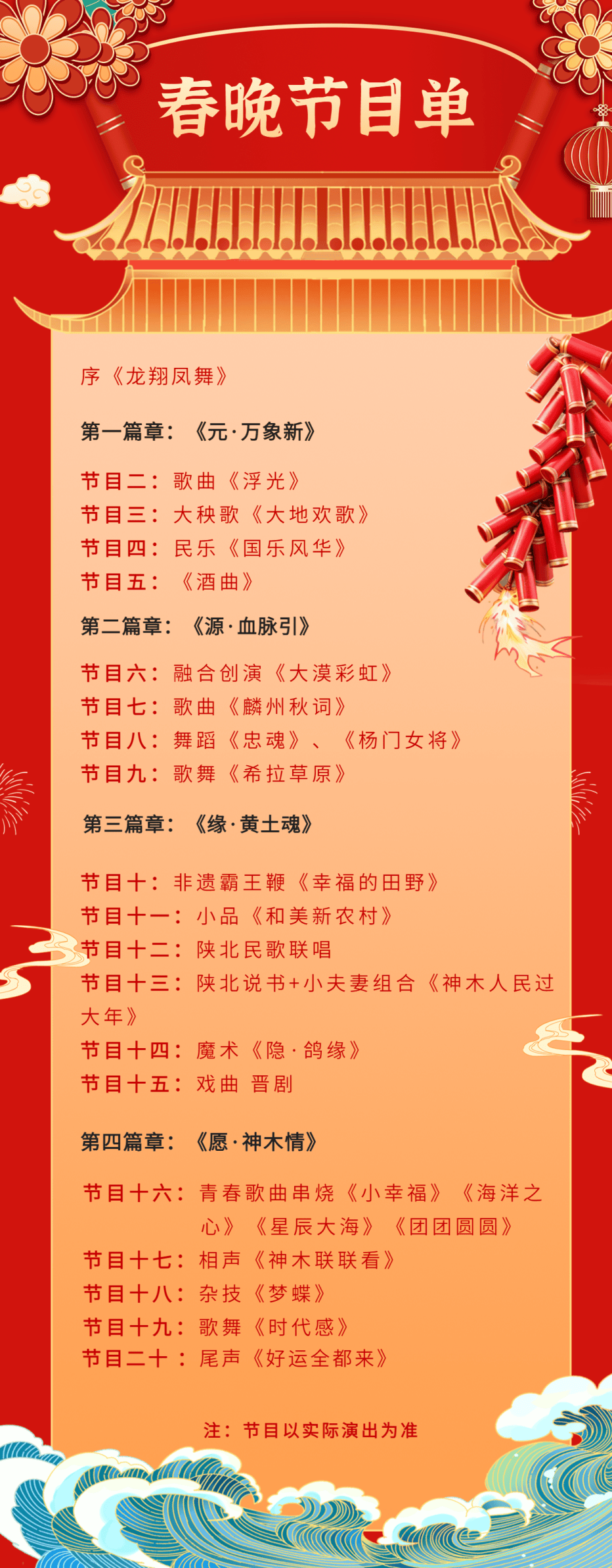 北京卫视春节晚会2023年节目单-第2张图片