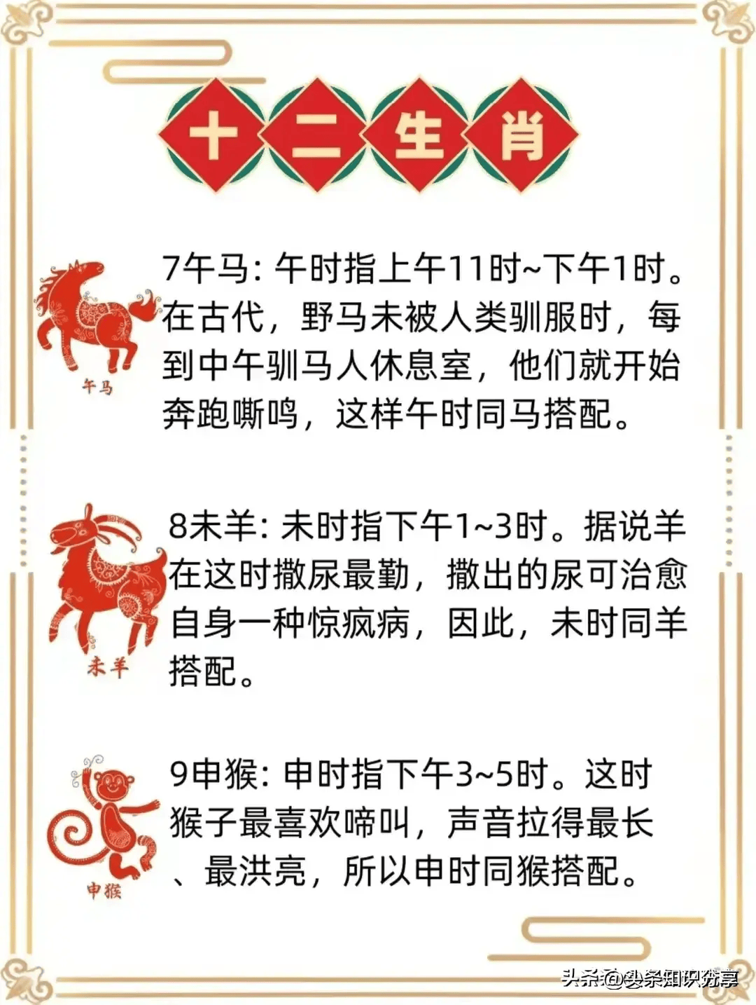 12生肖排列顺序表时间顺序十二生肖排列顺序表-第2张图片