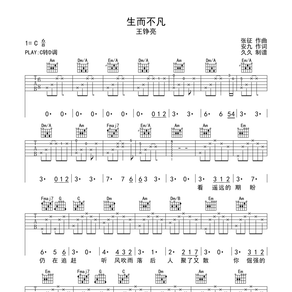 吉他简谱，探索音乐的魅力-第2张图片