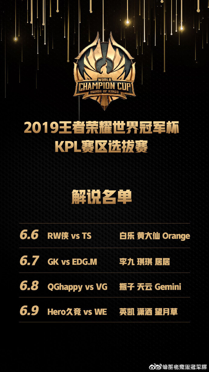 2019王者荣耀世冠，荣耀之战启幕